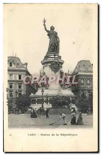 Cartes postales Paris Statue de la Republique