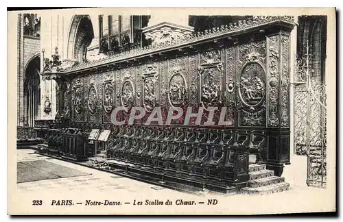 Cartes postales Paris Notre Dame Les Stalles du Choeur