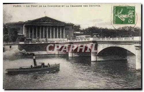 Cartes postales Paris Le Pont de la Concorde et la Chambre des Deputes