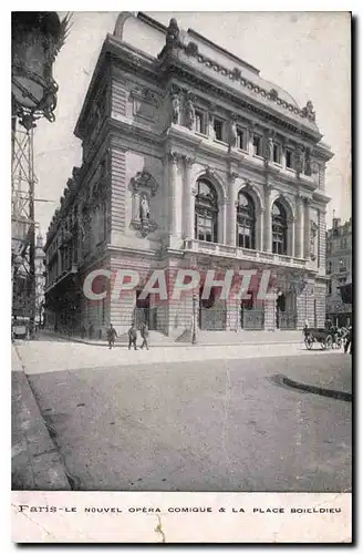 Ansichtskarte AK Paris Le Nouvel Opera comique & la Place Boieldieu