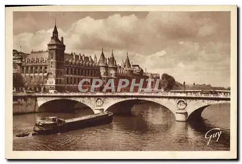 Ansichtskarte AK Paris et ses Merveilles La Seine le Pont au Change et le Palais de Justice Conciergerie