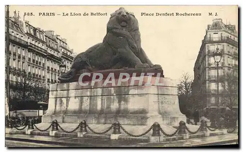 Ansichtskarte AK Paris le Lion de Belfort Place Denfert Rochereau