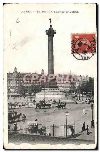 Cartes postales Paris La Bastille Colonne de Juillet