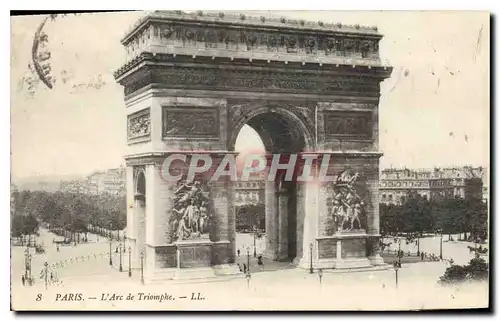 Cartes postales Paris L'Arc de Triomphe