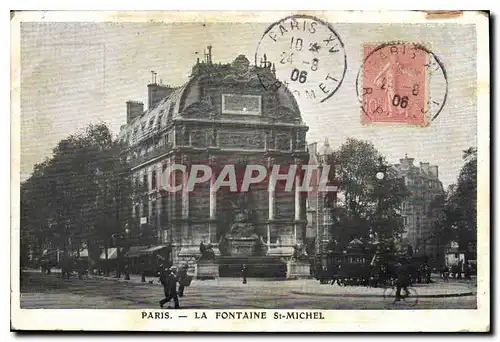 Cartes postales Paris La Fontaine St Michel