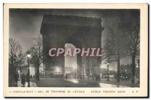 Ansichtskarte AK Paris la Nuit Arc de Triomphe de L'Etoile