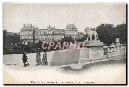 Ansichtskarte AK Paris le Senat et le Jardin du Luxembourg