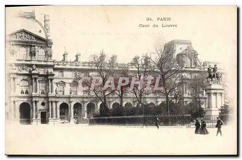 Ansichtskarte AK Paris Cour du Louvre