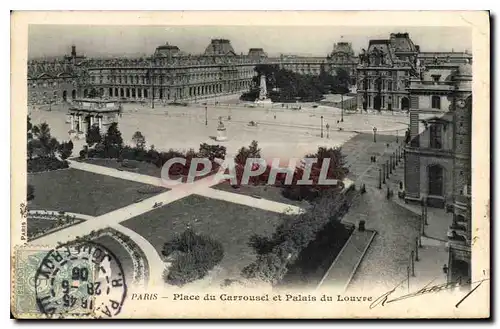 Ansichtskarte AK Paris Place du Carrousel et Palais du Louvre