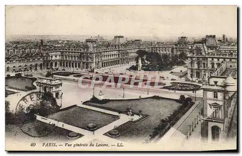 Ansichtskarte AK Paris Vue generale du Louvre