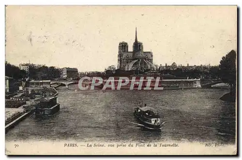 Ansichtskarte AK Paris La Seine vue prise du Pont de la Tournelle