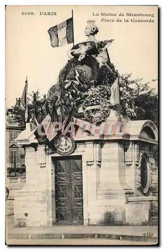 Ansichtskarte AK Paris La Statue de Strasbourg Place de la Concorde