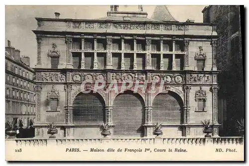Cartes postales Paris Maison dite de Francois I Cours la Reine