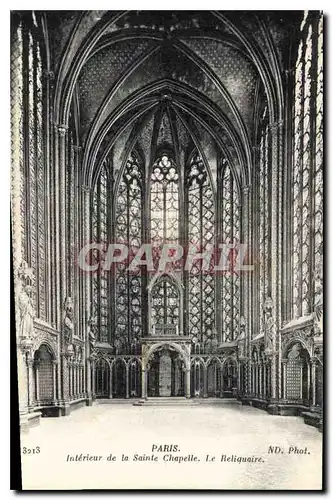 Cartes postales Paris Interieur de la Sainte Chapelle le Reliquaire