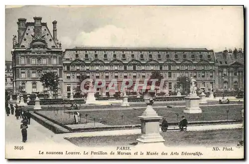 Cartes postales Paris Le nouveau Louvre Le Pavillon de Marsan et le Musee des Arts Decoratifs