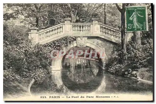 Ansichtskarte AK Paris Le Pont du Parc Monceau