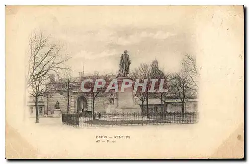 Cartes postales Paris Statues Pinel