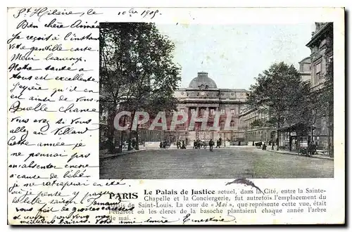 Ansichtskarte AK Paris Le Palais de Justice actuel dans la Cite entre la Sainte Chapelle et la Conciergerie