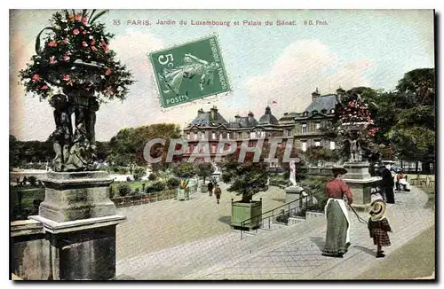 Ansichtskarte AK Paris Jardin du Luxembourg et Palais du Senat