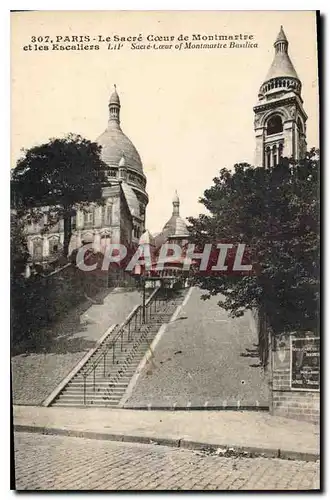 Ansichtskarte AK Paris Le Sacre Coeur de Montmartre et les Escaliers