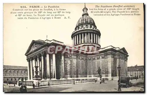 Ansichtskarte AK Paris le Pantheon Construit sur les pians de Soufflot