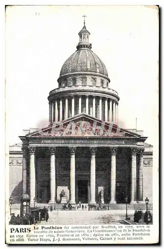 Cartes postales Paris le Pantheon fut commence par Soufflot