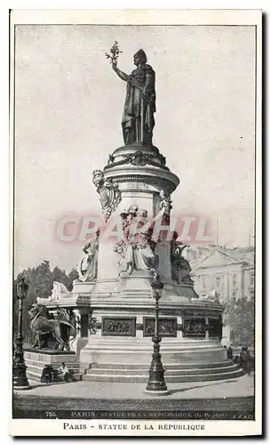 Cartes postales Paris Statue de la Republique