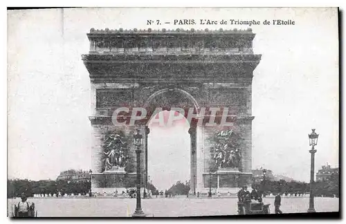 Cartes postales Paris L'Arc de Triomphe de l'Etoile