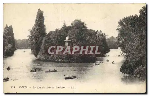 Cartes postales Paris Le Lac du Bois de Boulogne