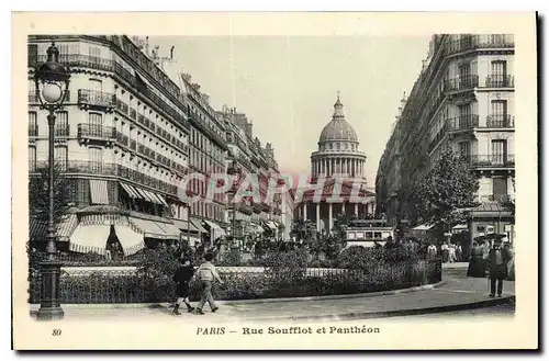 Cartes postales Paris Rue Soufflot et Pantheon