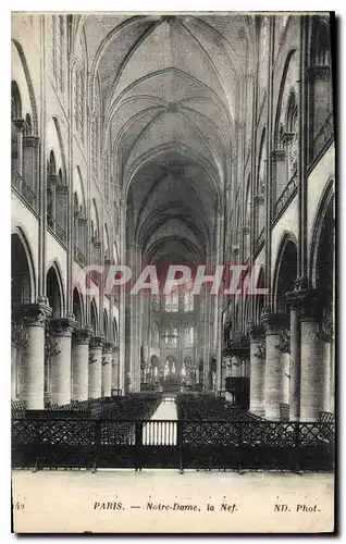 Cartes postales Paris Notre Dame la Nef