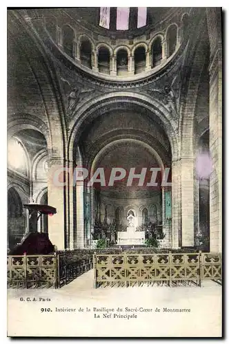 Cartes postales Interieur de la Baslique du Sacre Coeur de Montmartre La Nef Principale
