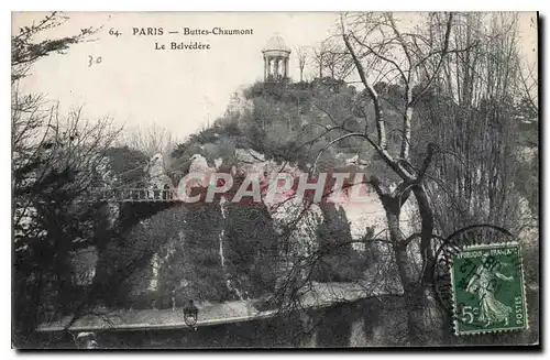 Ansichtskarte AK Paris Buttes Chaumont Le Belvedere