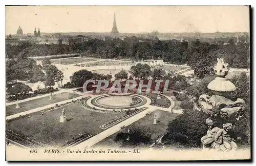 Ansichtskarte AK Paris Vue du Jardin des Tuileries