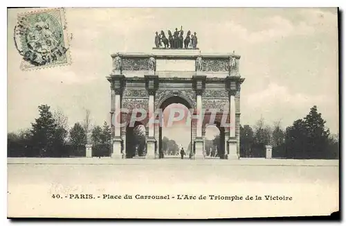 Ansichtskarte AK Paris Place du Carrousel l'Arc de Triomphe de la Victoire