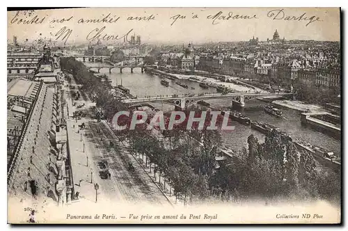 Ansichtskarte AK Panorama de Paris Vue prise en amont du Pont Royal