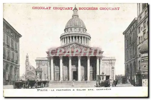 Ansichtskarte AK Chocolat Paris Le Pantheon et Eglise Ste Genevieve