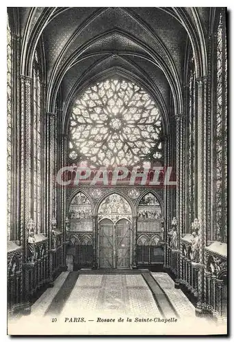 Cartes postales Paris Rosace de la Sainte Chapelle