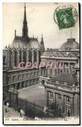 Ansichtskarte AK Paris La Ste Chapelle et le Palais de Justice