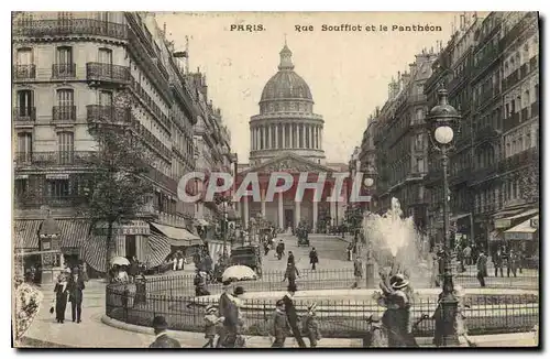 Cartes postales Paris Rue Soufflot et le Pantheon