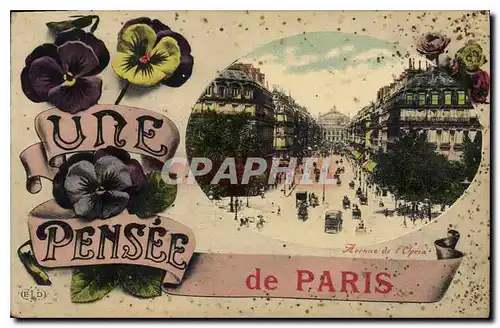 Cartes postales Pensee de Paris Avenue de l'Opera