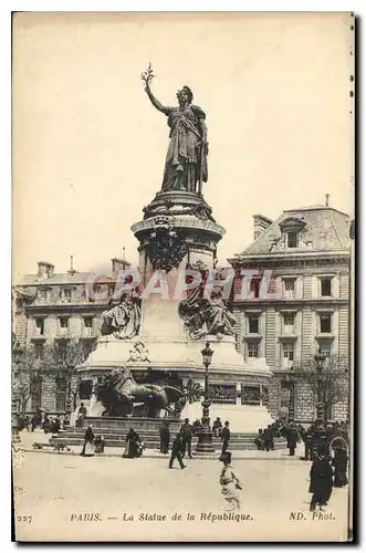 Cartes postales Paris La Statue de la Republique