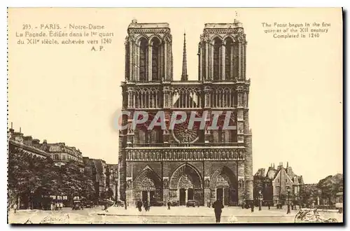 Ansichtskarte AK Paris Notre Dame La Facade