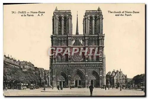 Cartes postales Paris Notre Dame et le Parvis