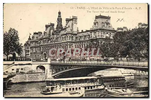 Ansichtskarte AK Paris l'Hotel de Ville et la Pont d'Arcole