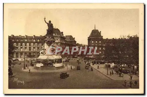 Ansichtskarte AK Les petits tableaux de Paris La Place et le Monument de la Republique