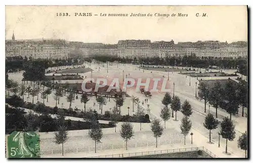 Cartes postales Paris Les nouveaux Jardins du Champ de Mars