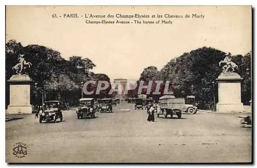 Cartes postales Paris l'Avenue des Champs et les Chaveaux de Marly