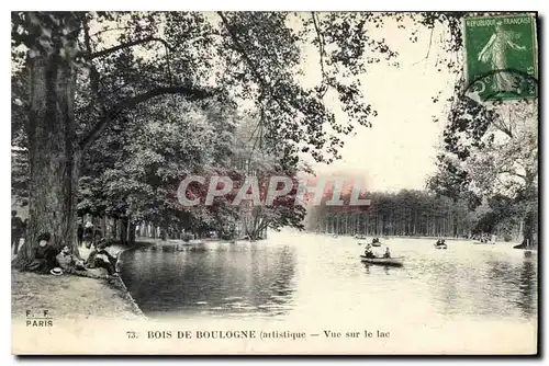 Ansichtskarte AK Bois de Boulogne Vue sur le Lac