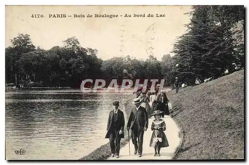 Cartes postales Paris Bois de Boulogne Au bord du Lac